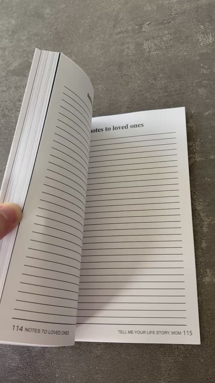 "Tell me your Story" Memory Journal