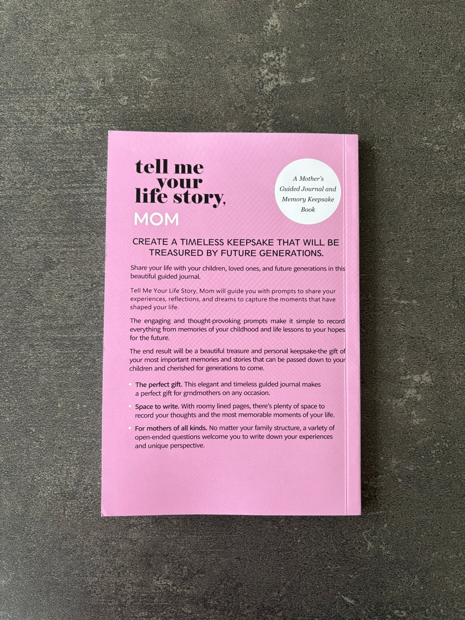 "Tell me your Story" Memory Journal