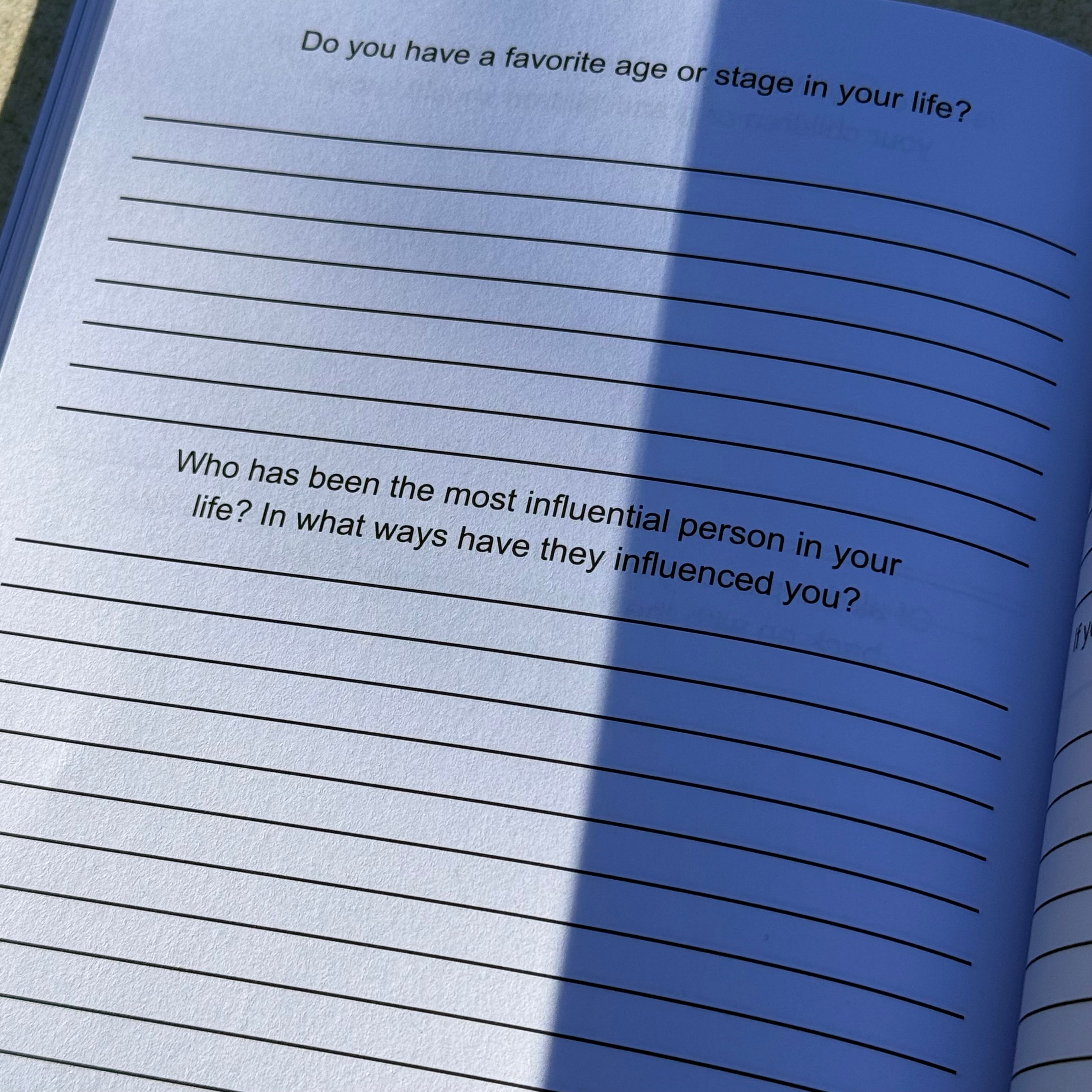 "Tell me your Story" Memory Journal